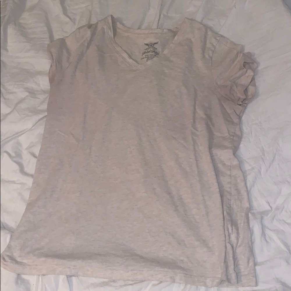 Tan VNeck Shirt
